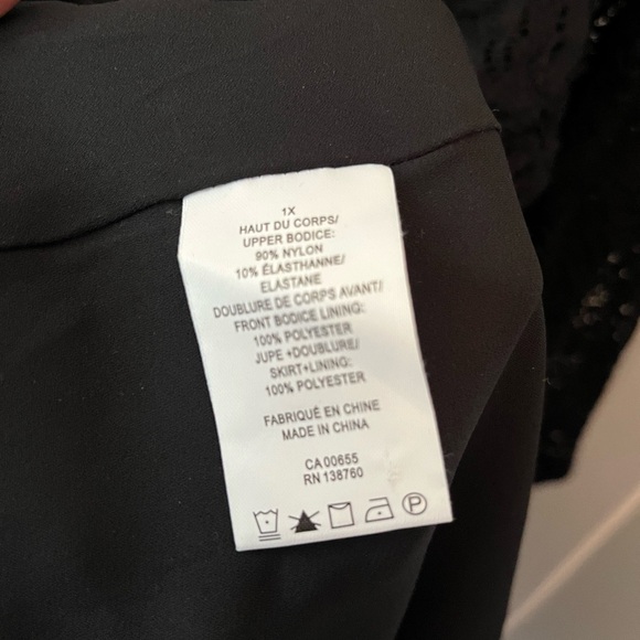 EUC 1X Penningtons Black Lace Dress - Picture 9 of 9